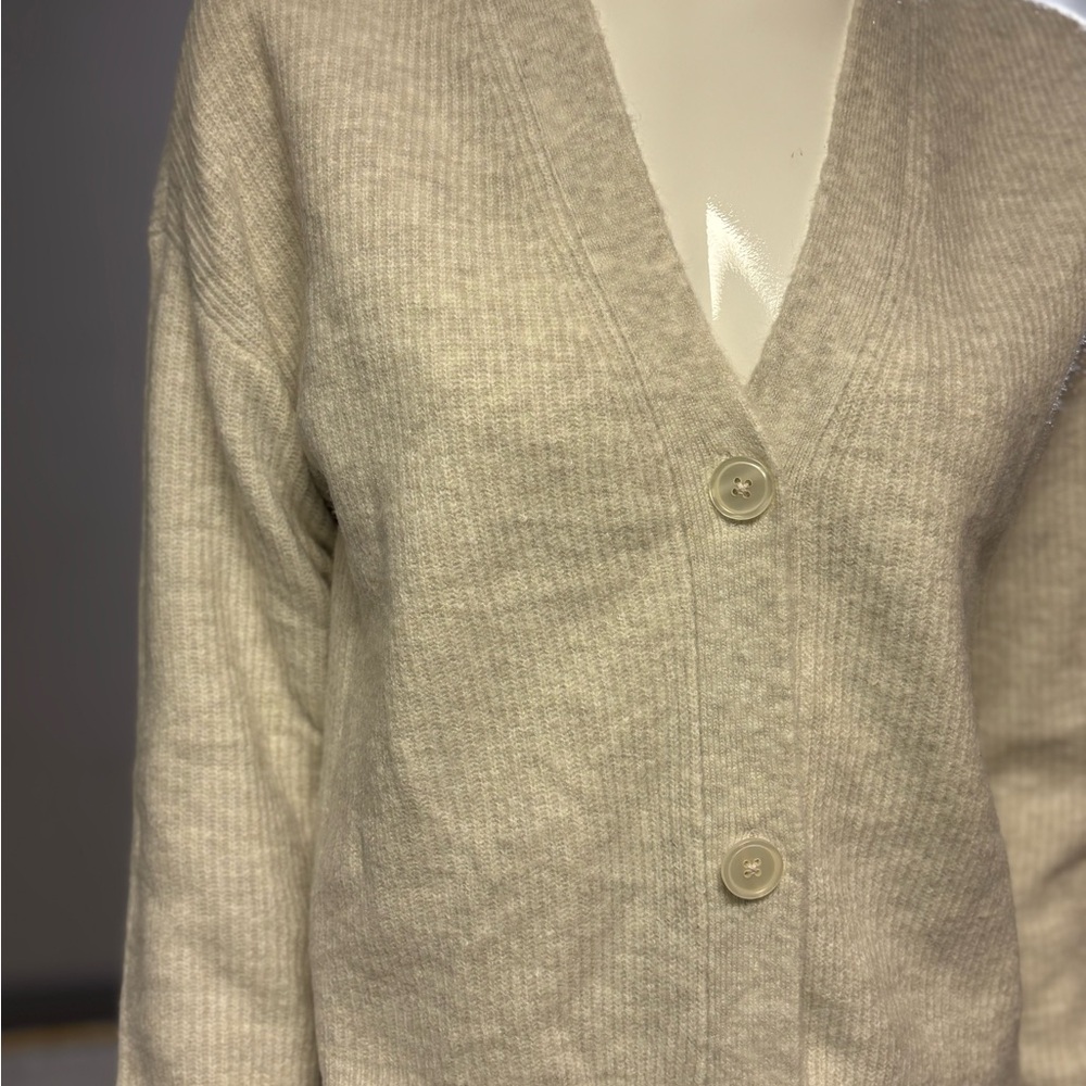 Women's Ann Taylor Cream Cardigan Sweater. Size L
